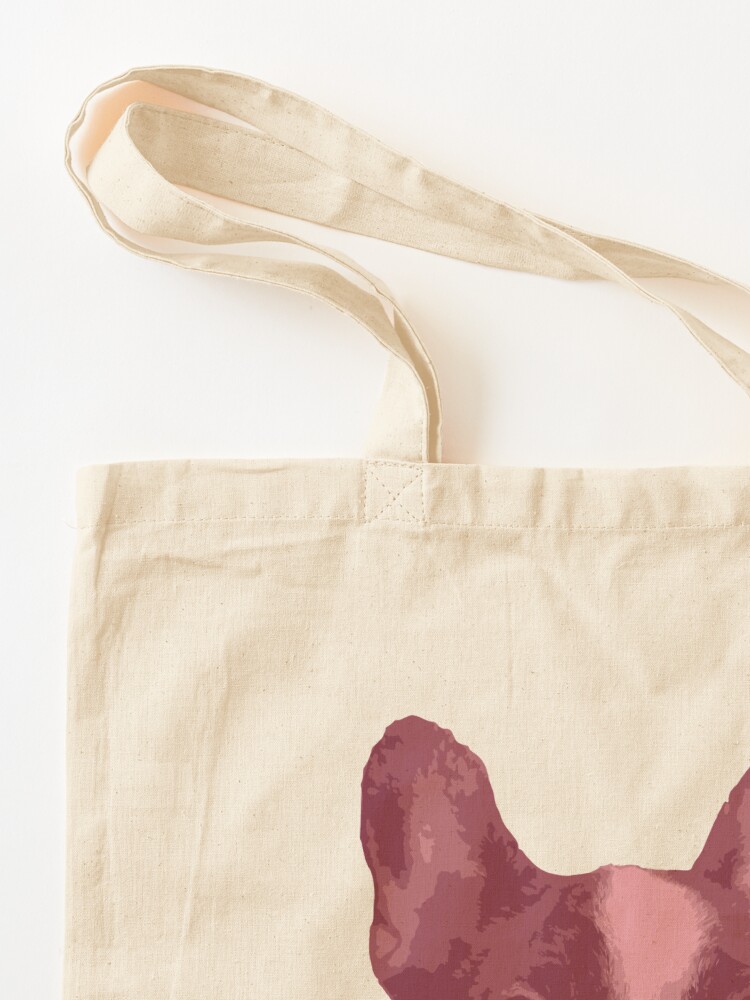 Alternate view of I love my dog - French Bulldog (Pink) Tote Bag