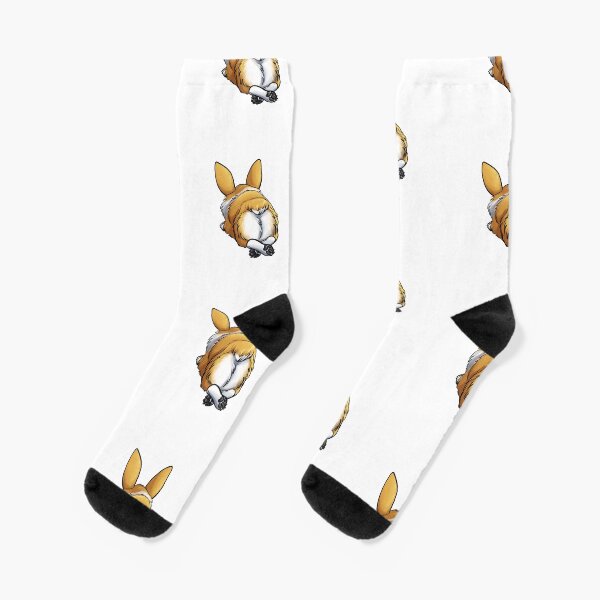 fluffy corgi socks