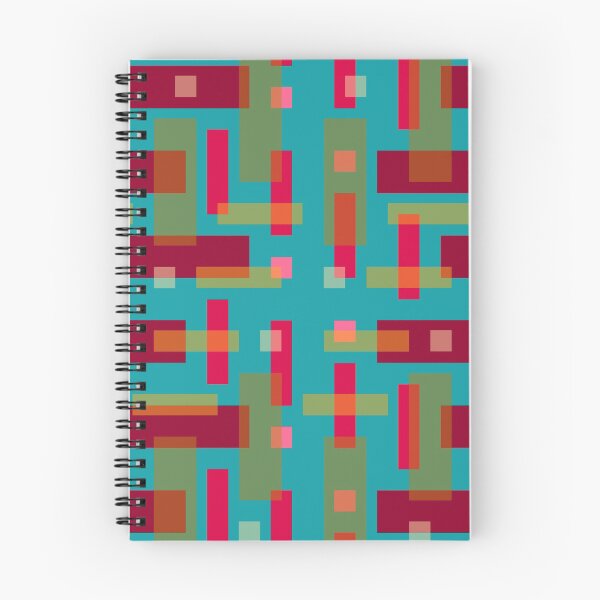 Item preview, Red and Ocher Block City on Turquise designed and sold by Istvan Ocztos.