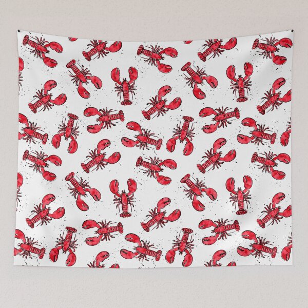 Item preview, lobsters - ink and watercolor - red designed and sold by littlearrow.