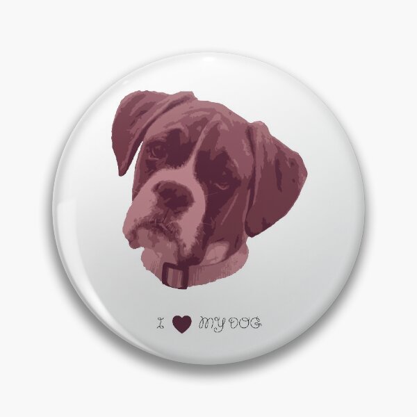 Item preview, I love my dog - Boxer (Pink) designed and sold by Printables Passions.