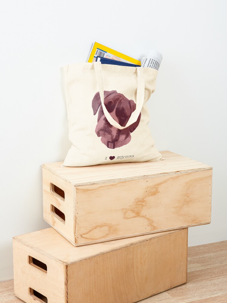 Alternate view of I love my dog - Boxer (Pink) Tote Bag
