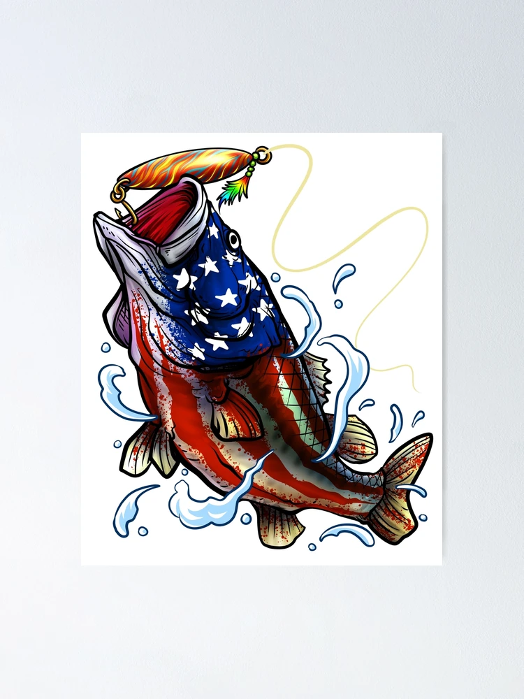  JpnvxiE Bass Fishing USA Flag Tapestry Hippie Art