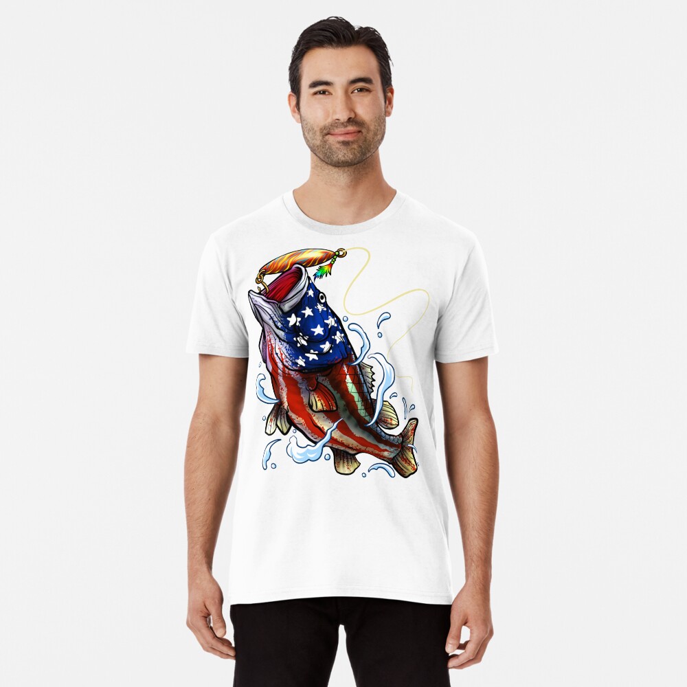 Bass Fishing - American Flag - Fourth Of July Poster for Sale by  Meliafroggy