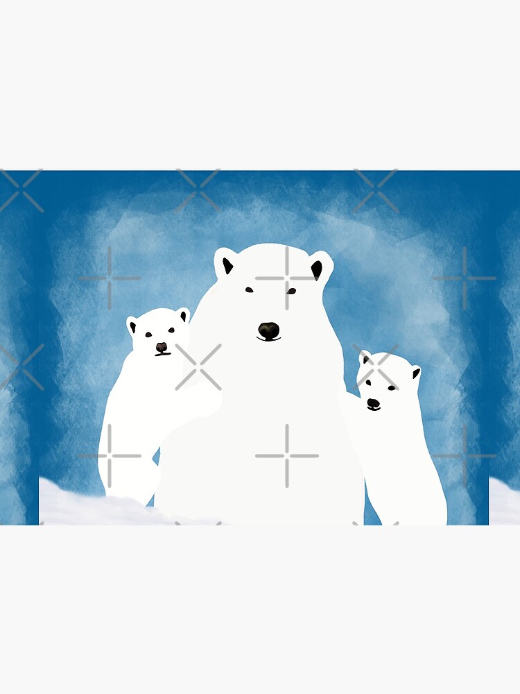 "Polar Bear Mom & cubs" Mask for Sale by MFGB-Creations | Redbubble