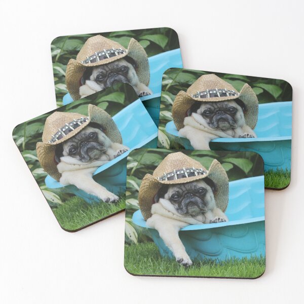 Item preview, Igor Cowboy Pug dans la piscine designed and sold by IgorandZombie.