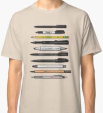 Pen Collection For Sketching And Drawing (Plain) Classic T-Shirt