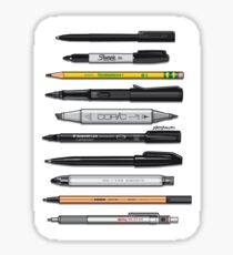 Pen Collection For Sketching And Drawing (Plain) Sticker