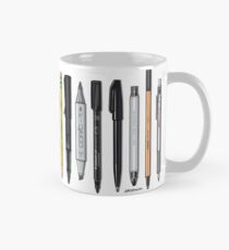 Pen Collection For Sketching And Drawing (Plain) Mug