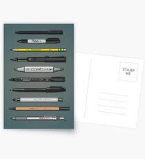 Pen Collection For Sketching And Drawing (Plain) Postcards