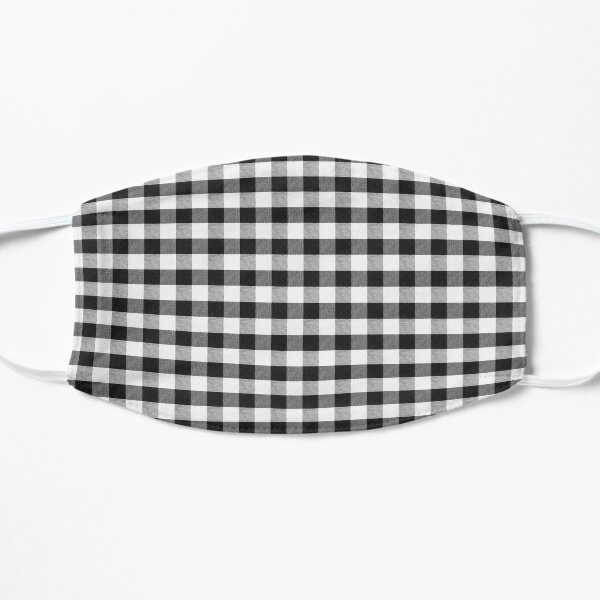 Black Gingham Flat Mask