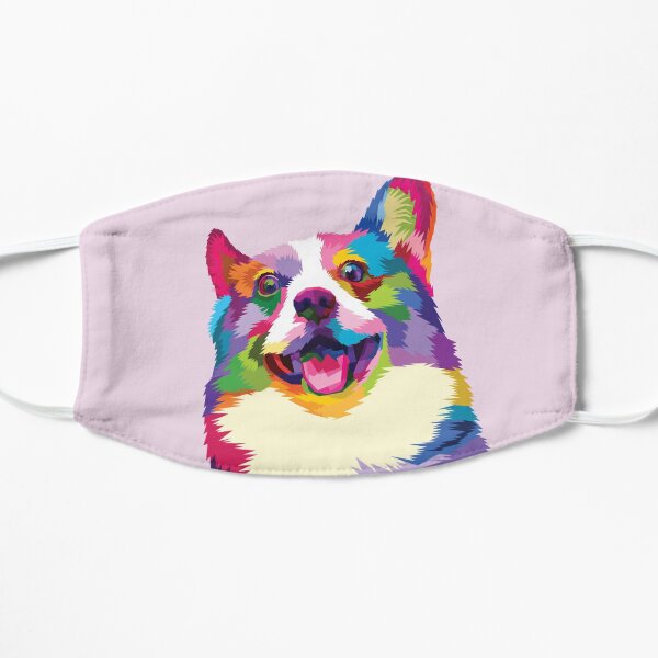 Welsh Corgi Pop-Art Breed Dog Pet Animal Flat Mask