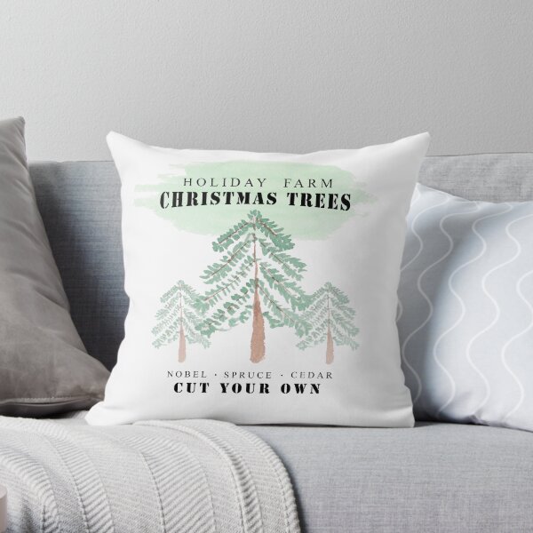 Christmas Tree farm Throw Pillow
