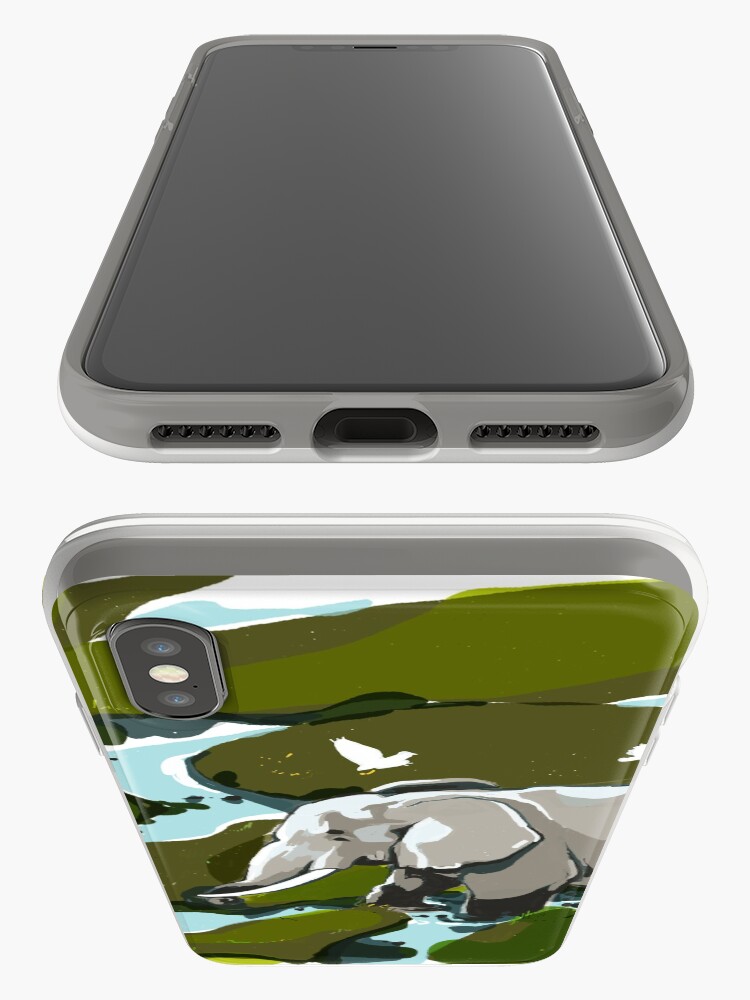 Vista alternativa de Funda y vinilo para iPhone Dibujo de elefante | África Animales salvajes | Gran Cinco