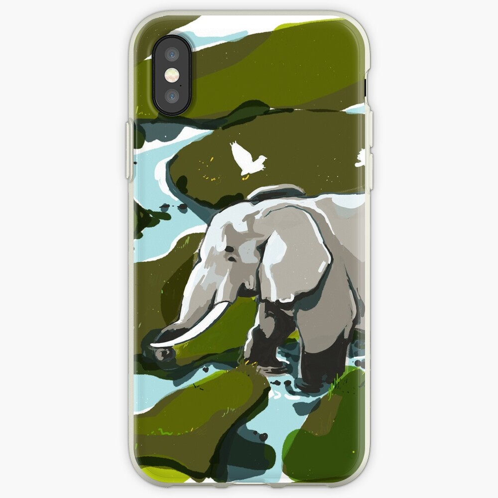 Dibujo de elefante | África Animales salvajes | Gran Cinco Funda y vinilo para iPhone