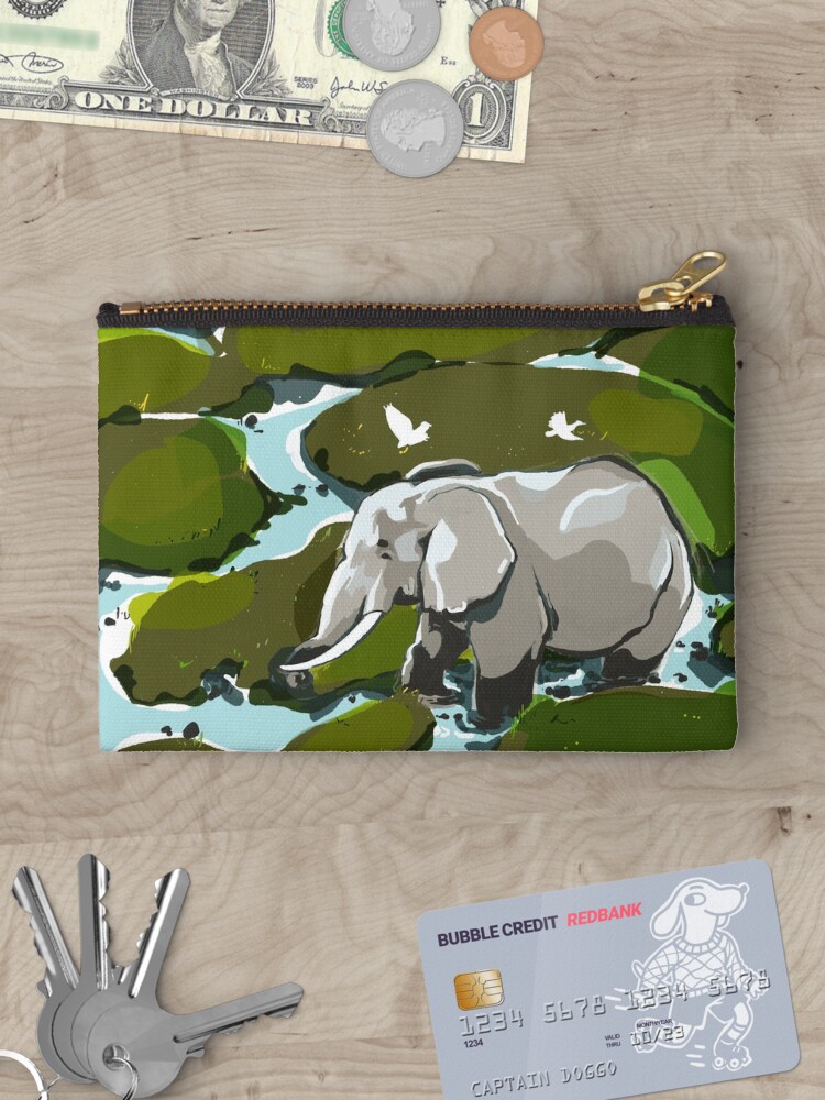 Imagen 3 de 4, Bolsos de mano con la obra Dibujo de elefante | África Animales salvajes | Gran Cinco, diseñada y vendida por CovoStudio.