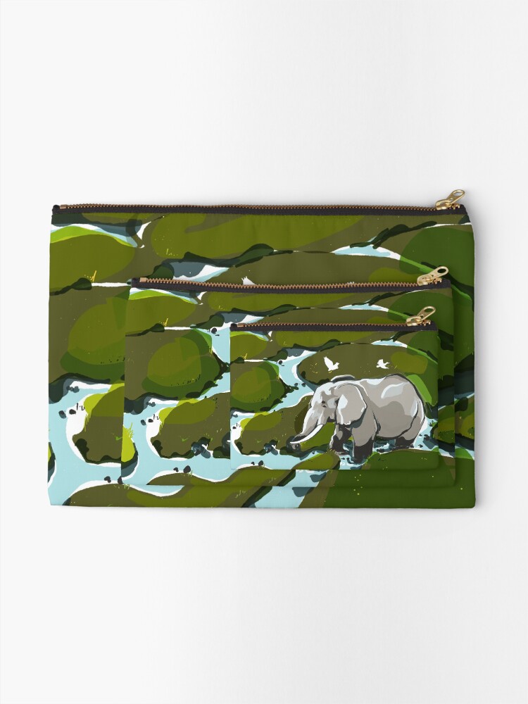 Imagen 2 de 4, Bolsos de mano con la obra Dibujo de elefante | África Animales salvajes | Gran Cinco, diseñada y vendida por CovoStudio.