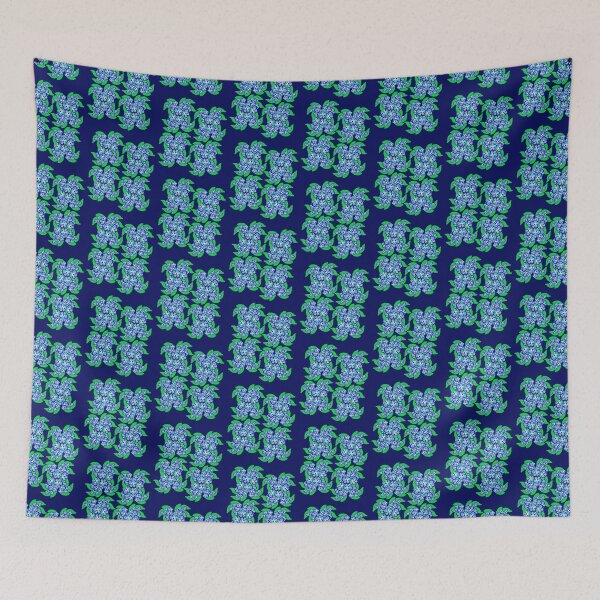 Item preview, Lala Flower Doodle Navy designed and sold by LalaDoodleBug.