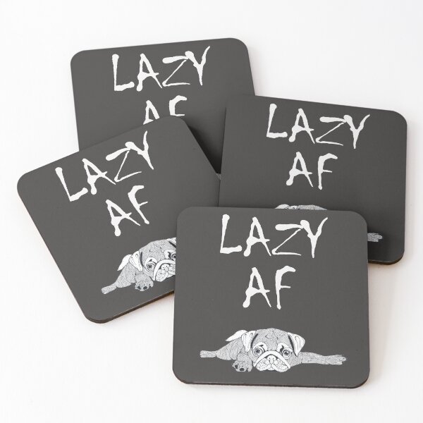 Item preview,  Lazy AF Pug designed and sold by Flower Magic .
