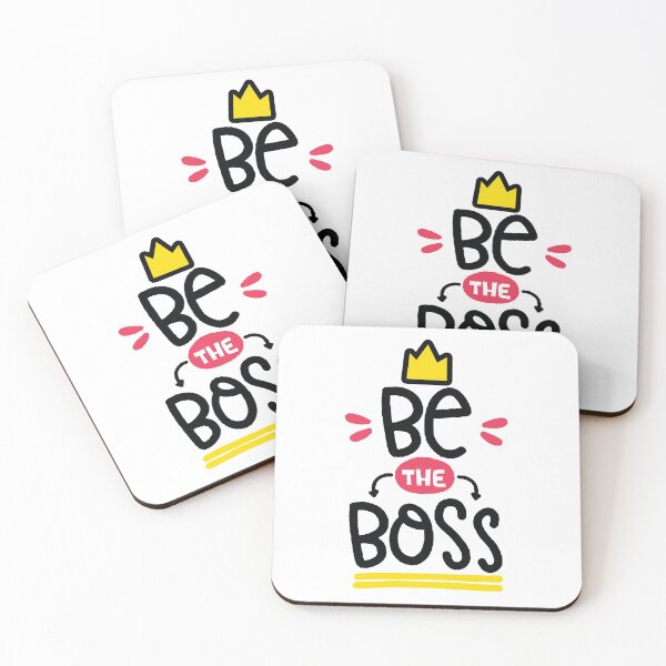 Item preview, Funny Quote Be the Boss - Black, pink and yellow. designed and sold by TamGustam.
