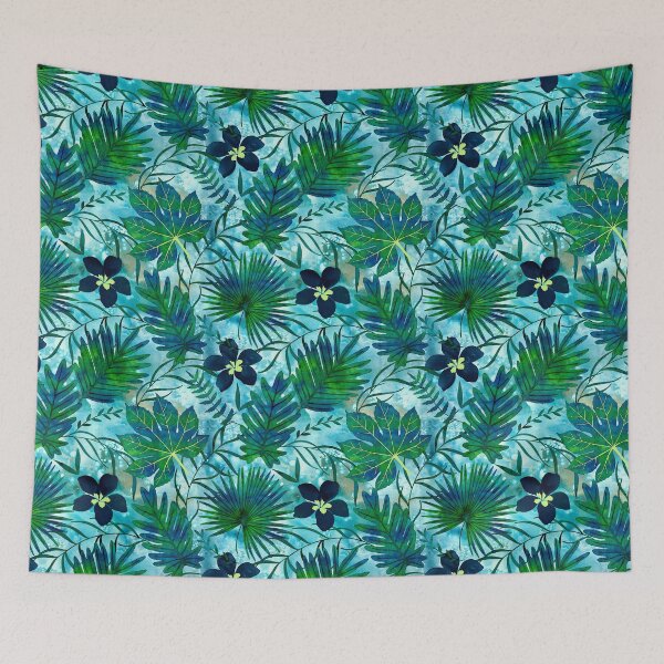 Item preview, Nalani Hawaiian Tropical Garden - Turquoise designed and sold by DriveIndustries.