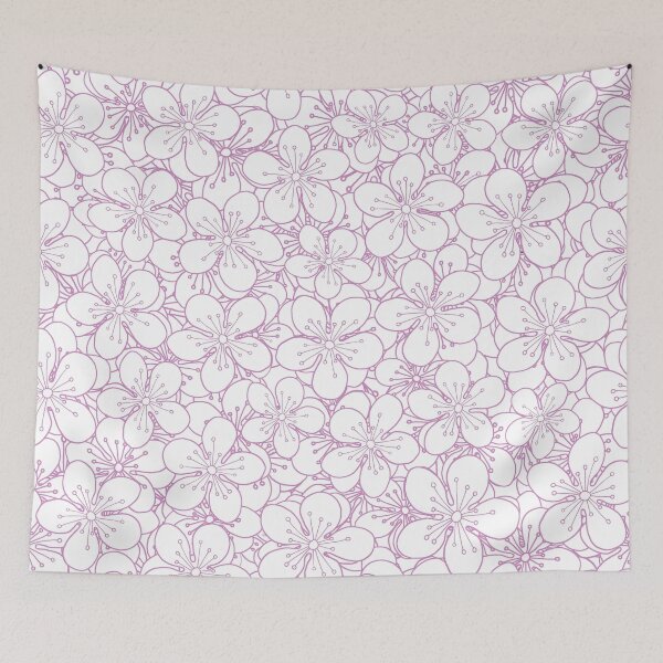 Item preview, Cherry Blossom Outline Pink designed and sold by ProjectM.