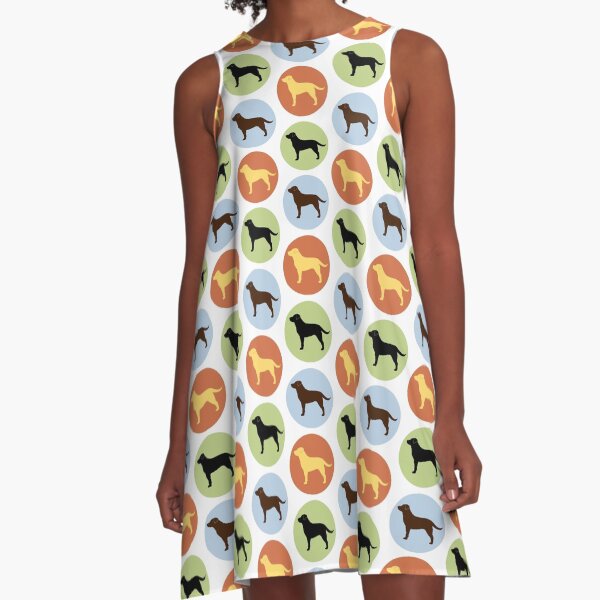 Labrador Retrievers: Chocolate, Yellow, Black A-Line Dress