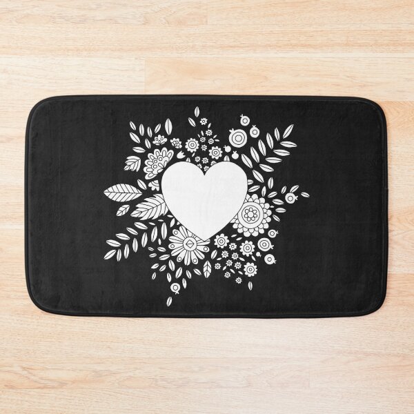 Item preview, Flourishing Heart Adult Coloring Illustration, Heart and Flowers Wreath designed and sold by Anna Grunduls.