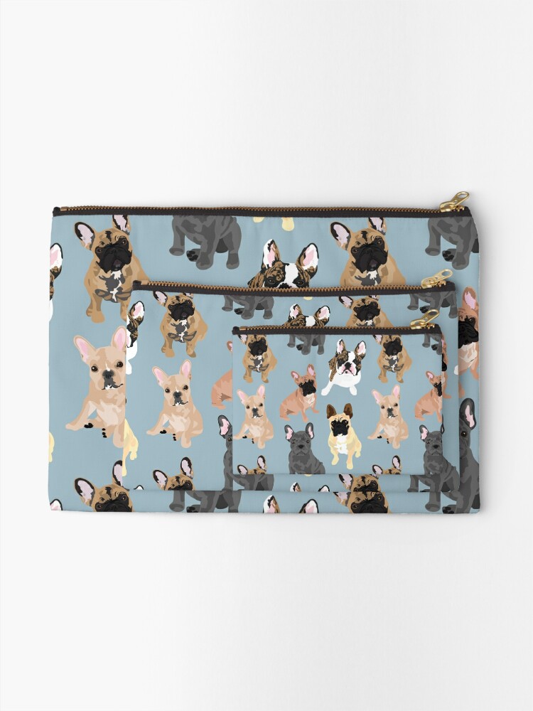 Zipper Pouch, FRENCH BULLDOGS designed and sold by ArtofACoonhound