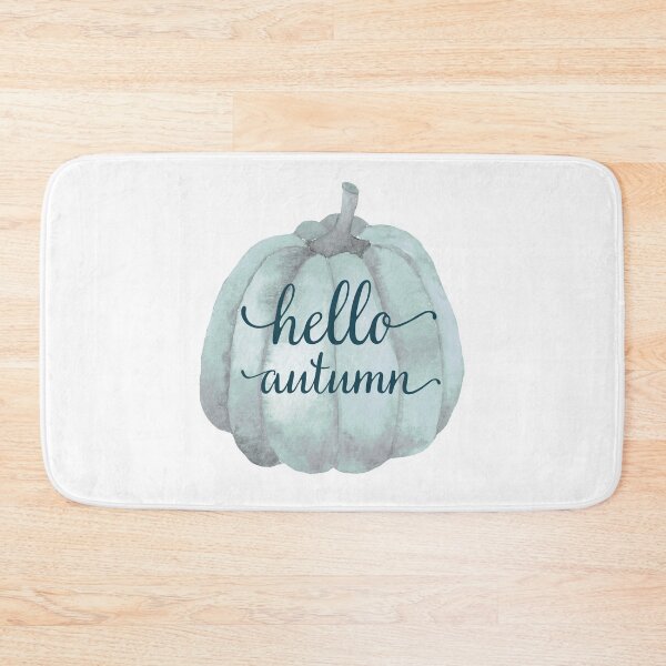Item preview, Hello Autumn blue pumpkin designed and sold by SylviaCook.