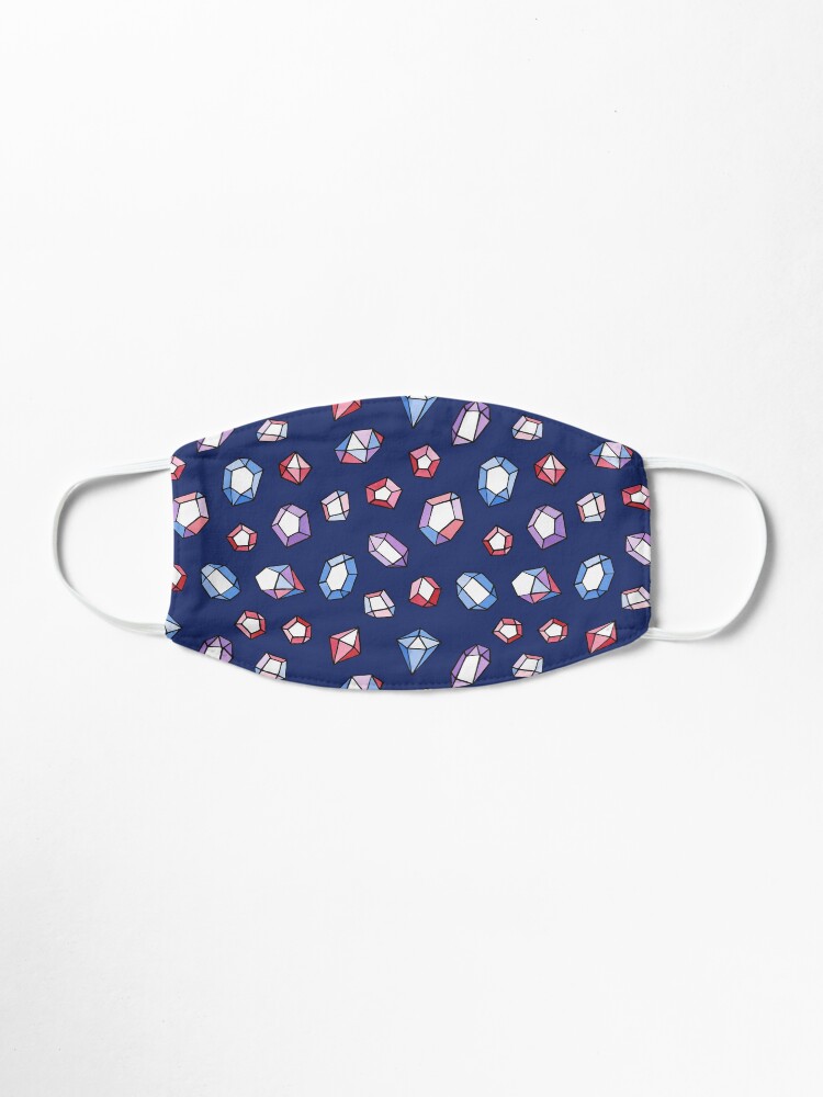 Alternate view of Jewels on navy Mask