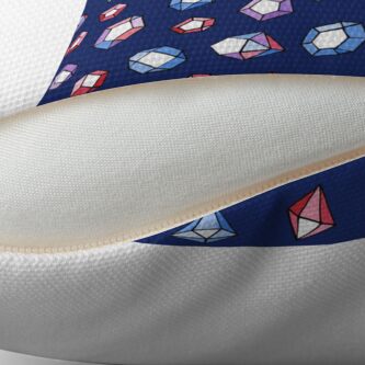 Alternate view of Jewels on navy Throw Pillow
