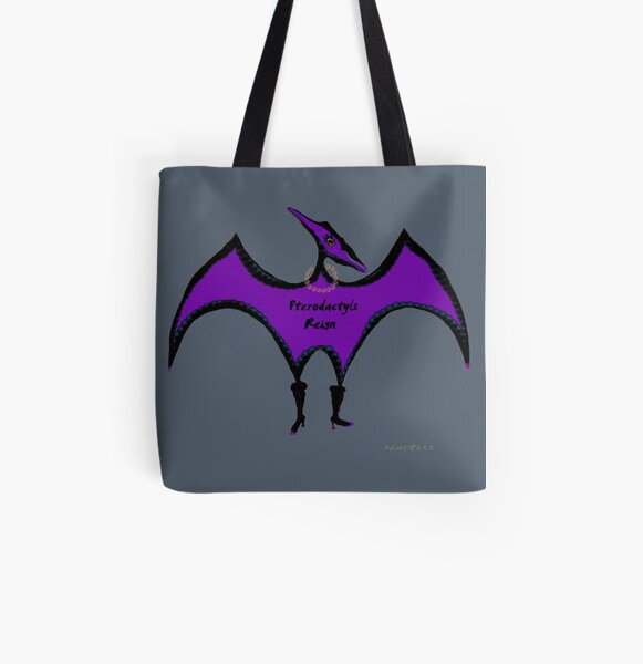 Pterodactyls Reign All Over Print Tote Bag
