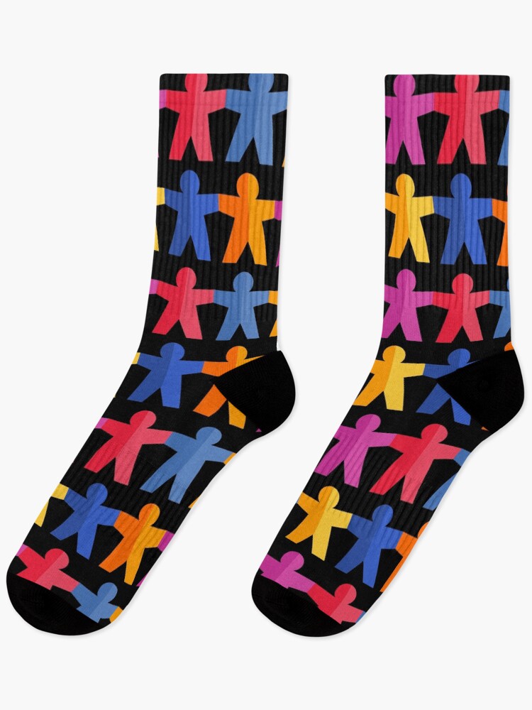 Thumbnail 1 of 5, Socks, Paper People Chain designed and sold by iconymous.