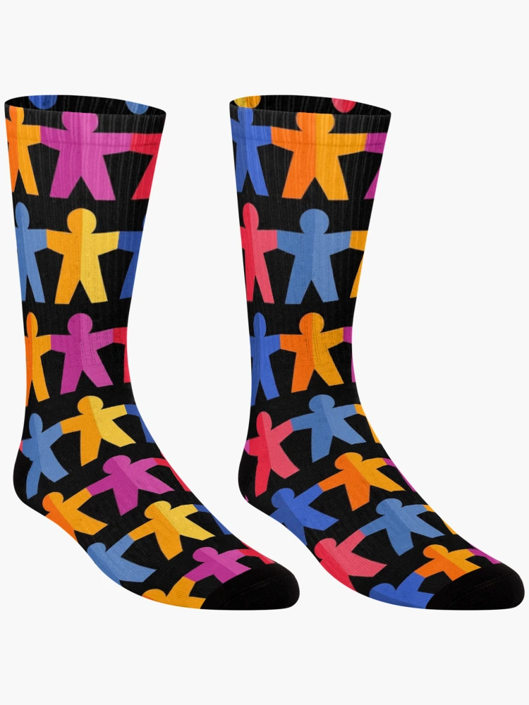 Thumbnail 3 of 5, Socks, Paper People Chain designed and sold by iconymous.