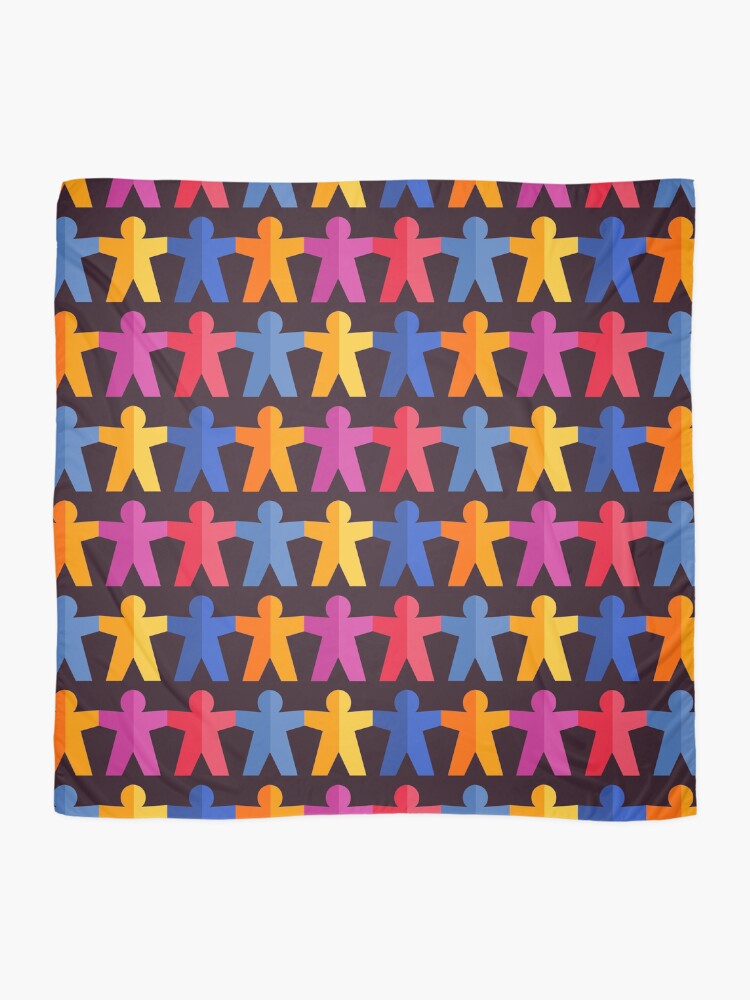 Thumbnail 2 of 3, Scarf, Paper People Chain designed and sold by iconymous.