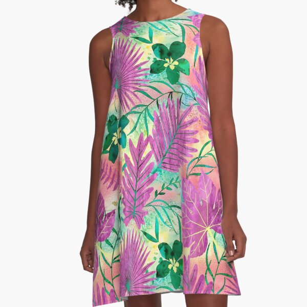 Item preview, Nalani Hawaiian Tropical Garden - Fuchsia designed and sold by DriveIndustries.