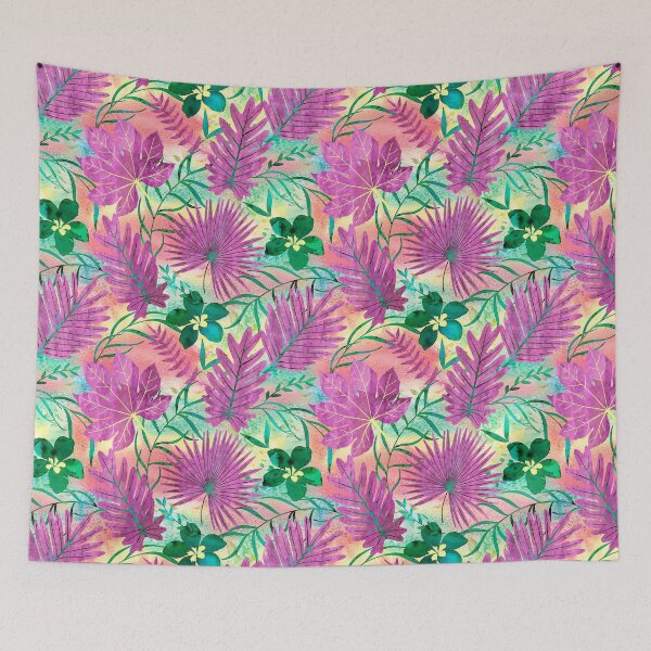Item preview, Nalani Hawaiian Tropical Garden - Fuchsia designed and sold by DriveIndustries.