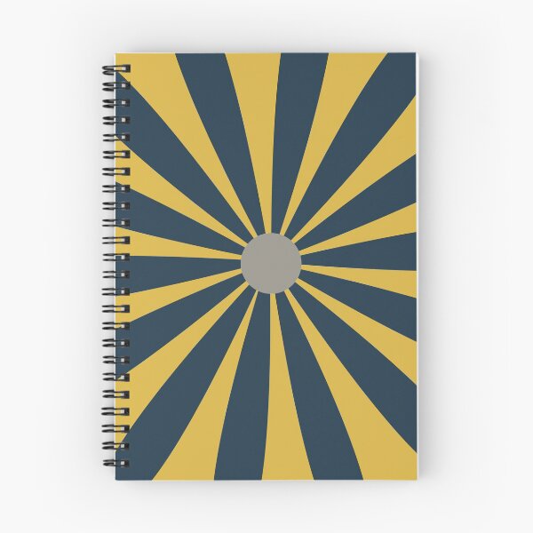 Item preview, Big Daisy in Navy Blue and Grey on Light Mustard Yellow. Minimalist Mid Century Modern Geometric Retro Floral  designed and sold by kierkegaard.
