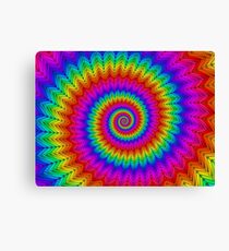 Psychedelic Rainbow Spiral Canvas Print