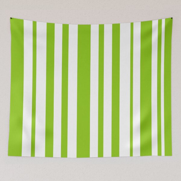 Item preview, Lime Green and White Candy Stripes Vertical Pattern designed and sold by kierkegaard.