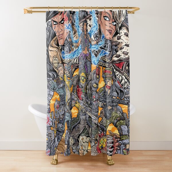 Borderlands 3 FL4K Beastmaster Amara Siren Moze Gunner Zane Operative Troy and Tyreen Calypso Shower Curtain
