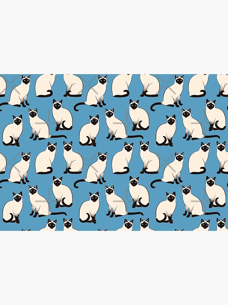 Siamese Cats sparse on blue by nadyanadya