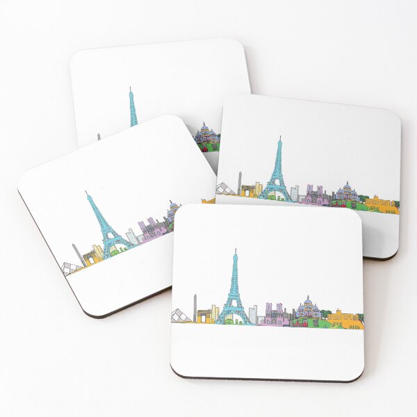 Item preview, Paris skyline designed and sold by KitCatCards.
