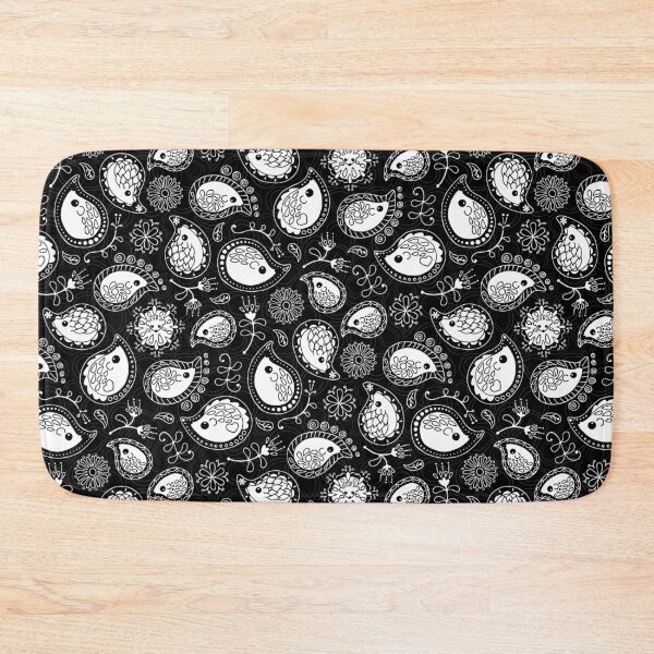 Item preview, Hedgehog Paisley_White and Black designed and sold by miavaldez.