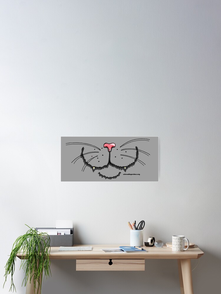 Thumbnail 1 von 3, Poster, Nosy Cat in Grau designt und verkauft von Boxcats.