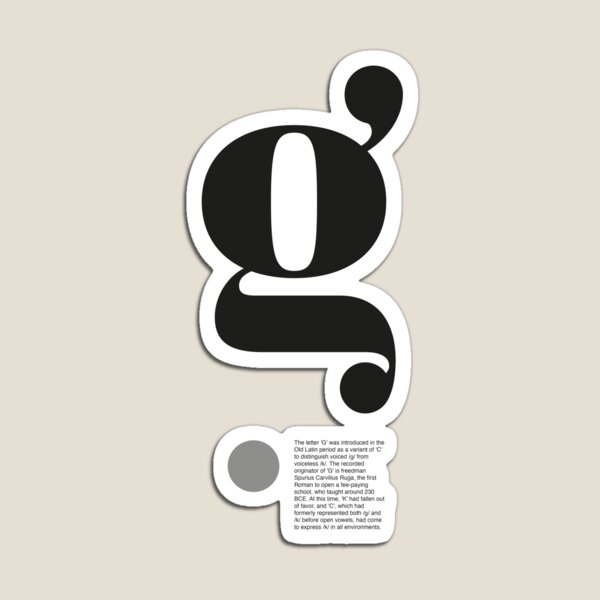 The Letter g (2) Magnet