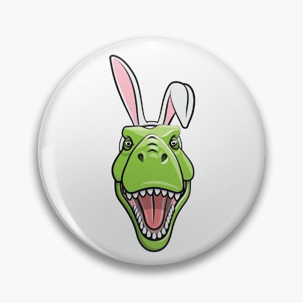 Item preview, Tyrannosaurus rex with Bunny Ears - yellow designed and sold by littlearrow.