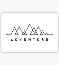 Minimalist: Adventure (Black on white) Sticker