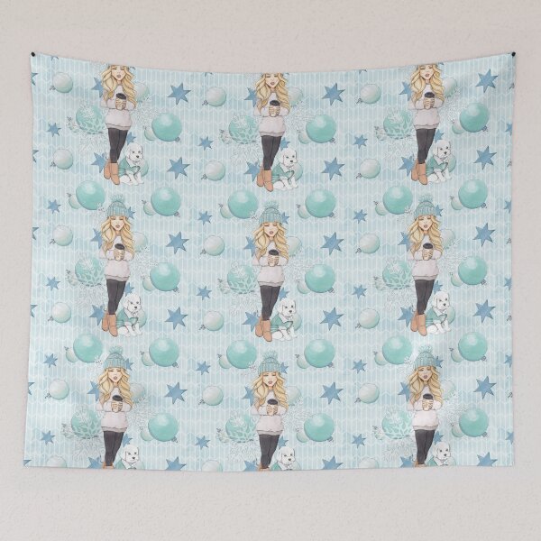 Item preview, Blonde Girl with little white puppy designed and sold by blayzeink.